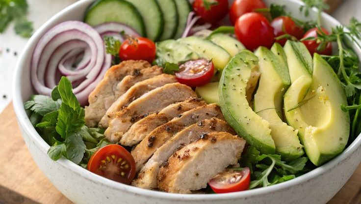 Emily English Recipes: Healthy High-Protein Food Style Taking Off Emily English recipes healthy high protein meal bowl