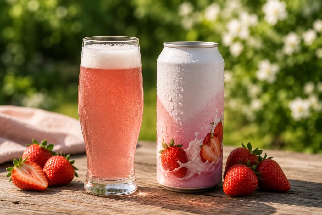 Stella Artois Strawberries and Cream Beer Launches for Wimbledon Strawberries and cream beer with fresh strawberries for Wimbledon summer drinks