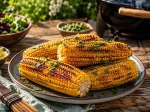 Grilled corn on the cob